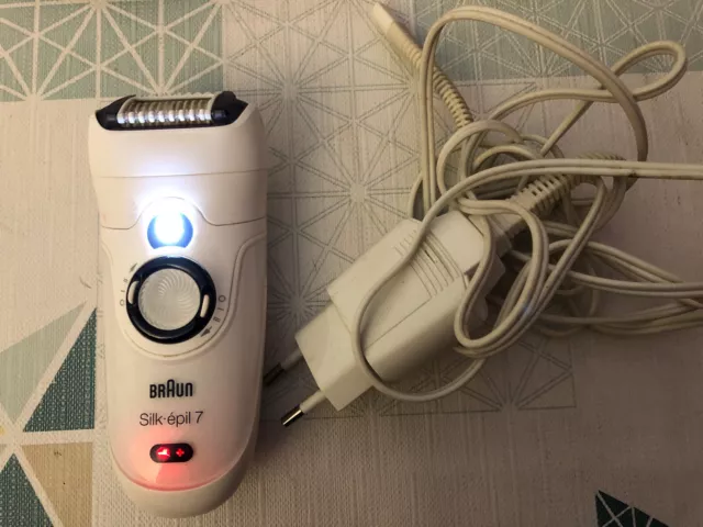 Braun Silk-épil 7 Senso Smart Épilateur  Blanc Et Noir Avec Chargeur #