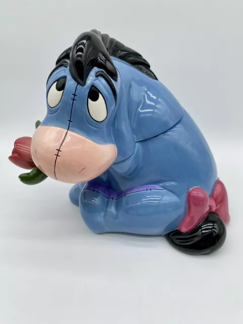 Vintage Disney Eeyore With Rose Cookie Jar Winnie the Pooh Collectible READ