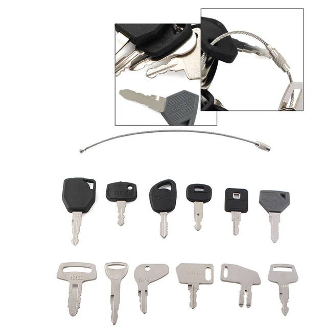 12 KEYS HEAVY Equipment Construction Ignition Key Set For Kubota L