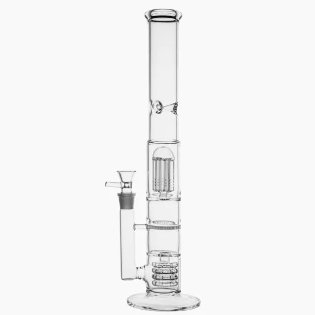 RORA 16.5" Tall Glass Bong Big Smoking Glass Hookah Pipe with 18.8mm Glass Pipe