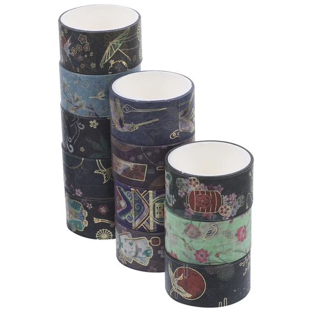 12 Rolls DIY Hand Account Tapes Set Child Homemade Stickers Album DIY Sticker