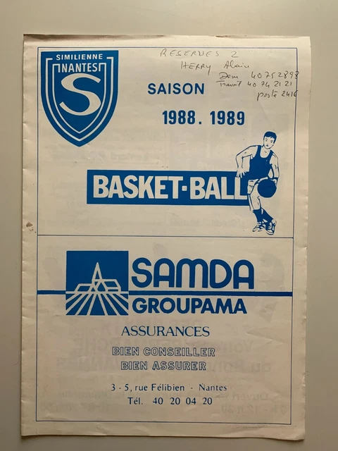 Photo Vintage Originale 1970 Nantes Basket-ball - Rare Cliché Sportif