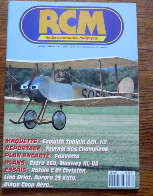 Aéromodelisme R C M RADIO COMMANDE MAGAZINE n°141 Plan encarté Fauvette