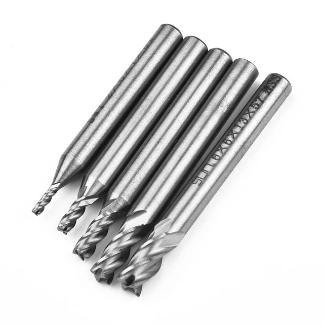 5 pz set taglierine fresatura estremità HSS adatte per punta di perforazione me