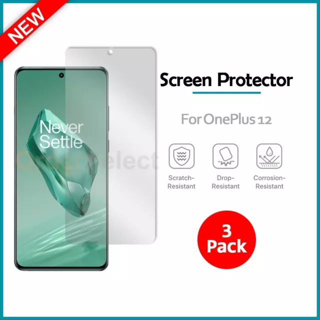 3-Pack LCD Ultra Clear HD Screen Shield Protector for Android Phone OnePlus 12