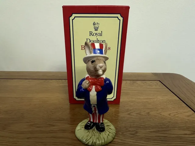 UNCLE SAM BUNNYKINS FIGURE 1985 - BY ROYAL DOULTON - DB50 Excellent Condition