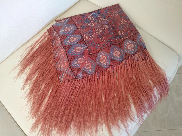 Zamour Stola di lusso in lana fine, ricamo in seta del Kashmir, scialle avvolgente da uomo, grigio, 28 inches x 80 inches
