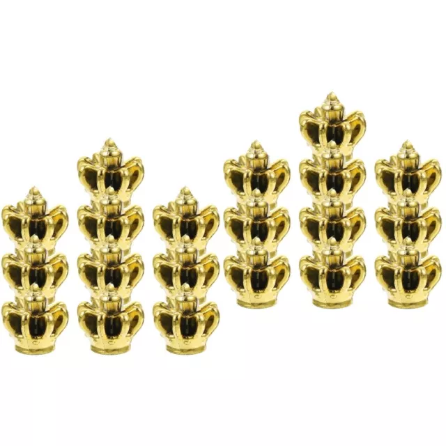 20 Pcs Gold Plated Silver Crown Jewelry Pendants Dainty Earrings