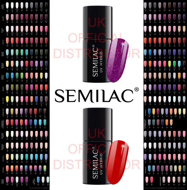 Semilac Hybrid Nail Gel Polish UV/LED Soak Off Gel Manicure - Pick Any Colour