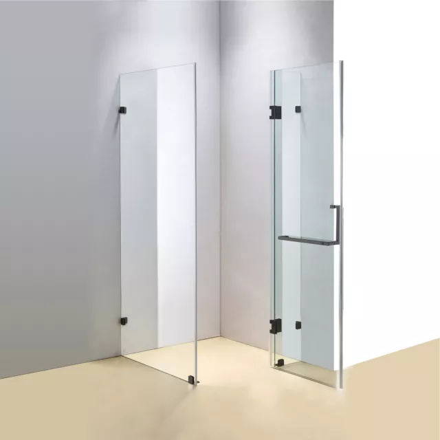 1200 x 700mm Frameless 10mm Glass Shower Screen By Della Francesca 831051_S1