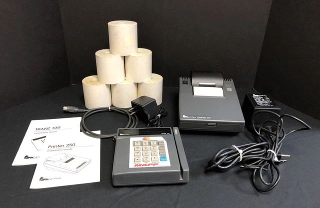 Verifone Tranz 330 & Printer 250 with Cables, Manuals, and Receipt Paper - FAST! Verifone Tranz 330 & Printer 250 with Cables, Manuals, and Receipt Paper - FAST!