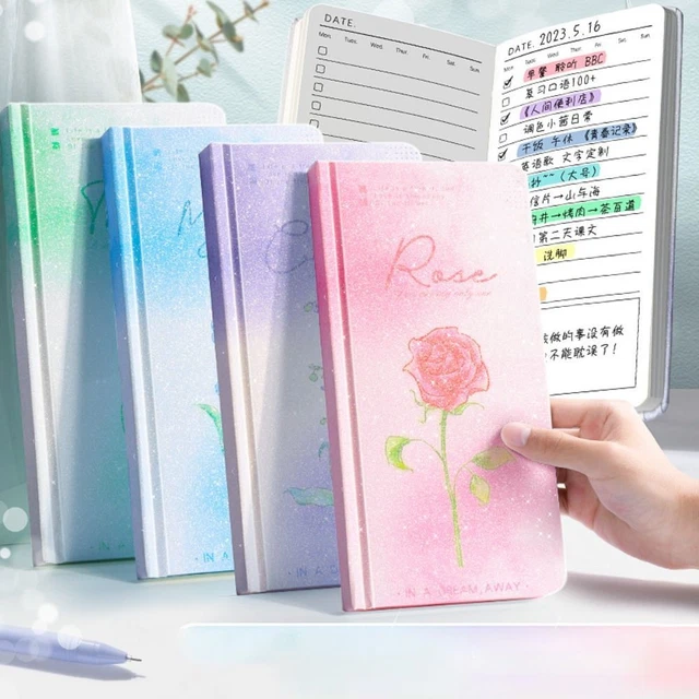 GRADUAL COLOR NOTEBOOK Self-discipline Clock in Schedule Notepad Office ...