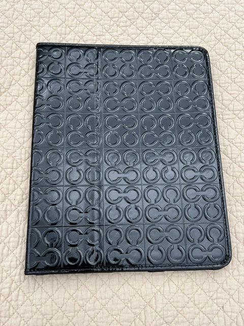Coach C Logo iPad Folding Folio Case, Glossy Black, Ipad 2, 9 7/8"