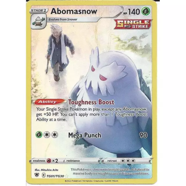 Abomasnow - SWSH Astral Radiance TG01/TG30 - Full Art Rare Pokemon Card