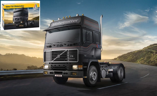 Kit Maquette Camion Volvo F16 Globetrotter Canvas – Italeri, échelle 1/24 (neuf)
