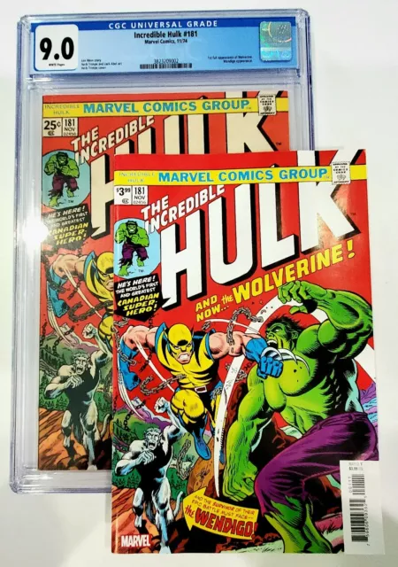 Incredible Hulk #181 (11/74) Cgc Vf/Nm 9.0 White Pages / Reader Copy Included