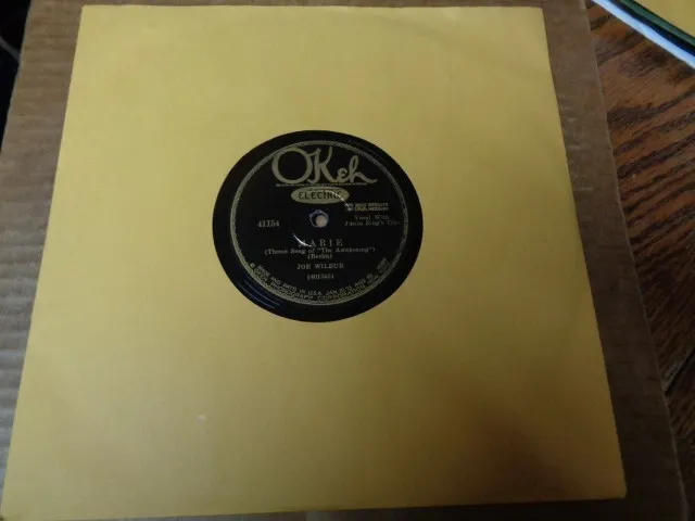 1928 OKEH eléctrico 78/JOE WILBUR... voces con trío/E de Justin Ring