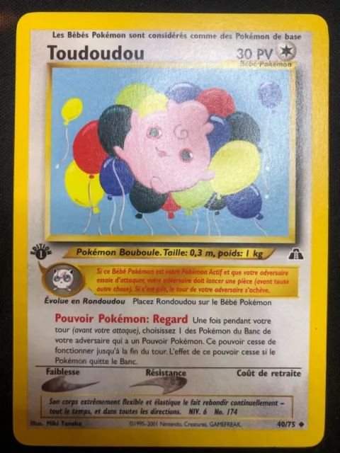 Carte Pokémon Toudoudou 40/75 édition 1 - Neo Discovery Wizards FR