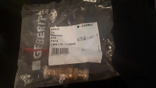 Geberit Mapress 15 PN16 CW617N/C38000 X1