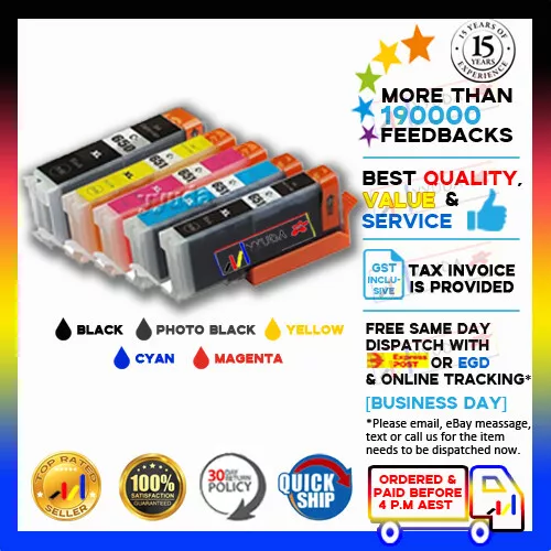 10 YUDA Ink NON-OEM CLI 651 PGI 650 for Canon Pixma MX726 MX926 MG5460 Printer