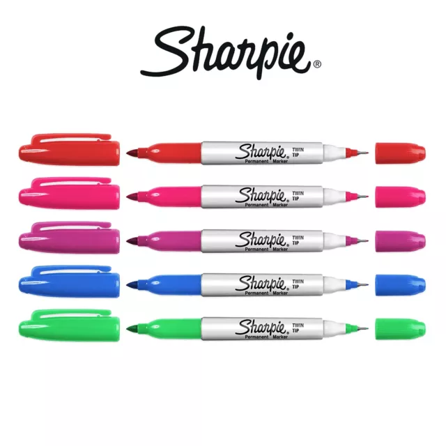 Sharpie Dual Twin Tip Permanent Marker Pens Bright Ultra Fine HUGE DISCOUNTS