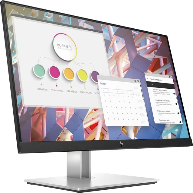 HP E24 G4 (23.8") IPS FHD Monitor (HDMI/DisplayPort/Pivot/USB/VGA/60Hz) NEU
