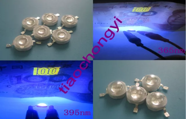 High Power 3w 5w Ultra Violet UV 365-370nm / 395nm 420nm Lamp bead Emitter