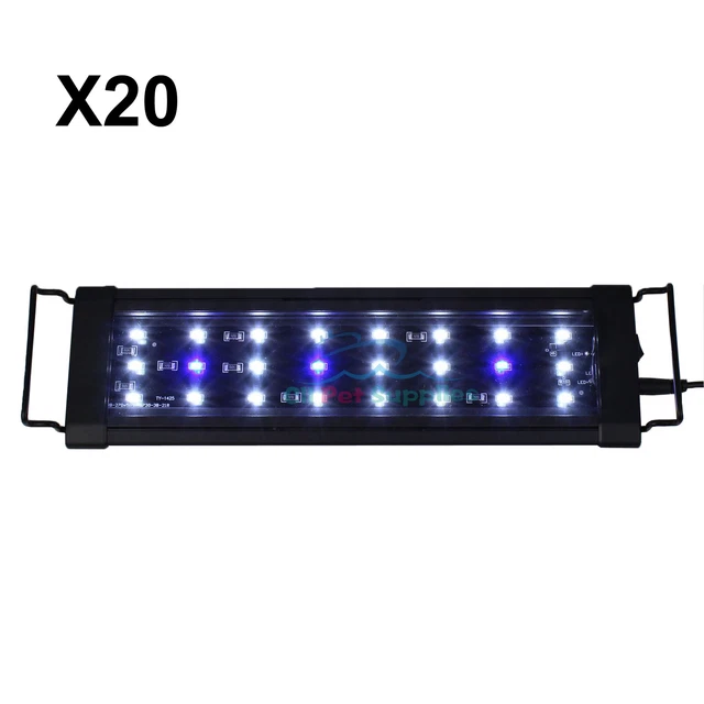 20PCS 0.5W LED Light 12"/18"/24"/30" Aquarium Marine FOWLR Blue & White