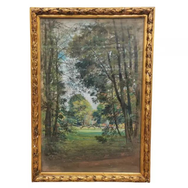 BERNHARD K.J. MANNFELD Gemälde Sommergarten 105x69 cm Mischtechnik 1889