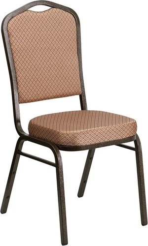 10 PACK Banquet Chair Gold Diamond Pattern Fabric Restaurant Chair Crown Stack