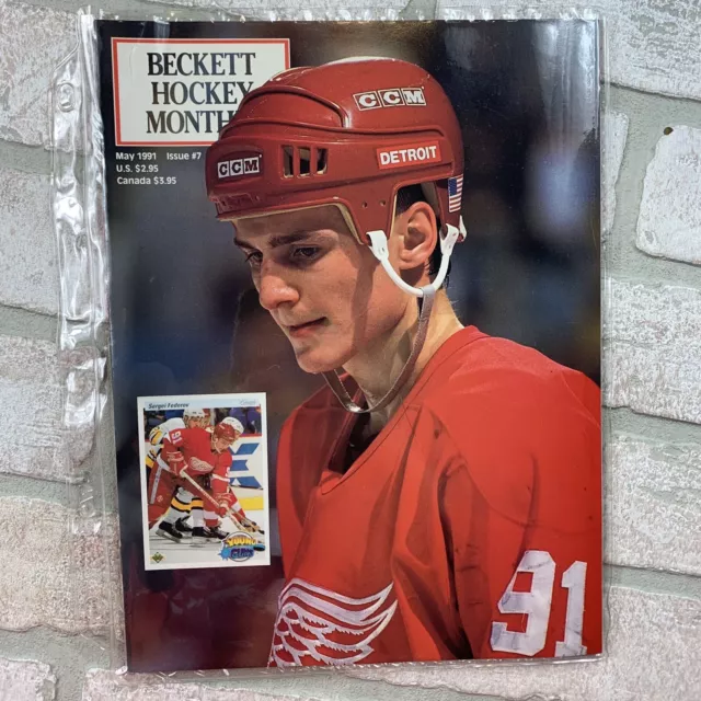 Beckett Hockey Magazine Monthly Price Guide Sergei Fedorov May 1991 Issue #7