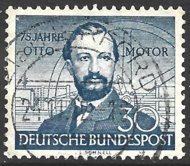 West Germany 1952, 30Pf 75Th Anniversary Of The Otto Motor, Mi 150 Used (O)