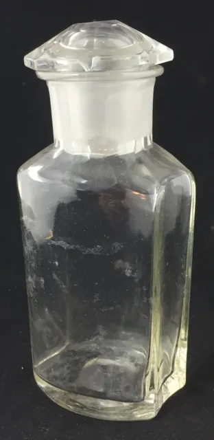alte Apothekerflasche Glasschliffflasche mit Glasstopfen 250 ml (2)