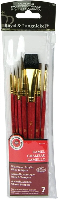 Paquete de 3 cepillos Royal Langnkel Sable Value Pack - 7/paquete 9151