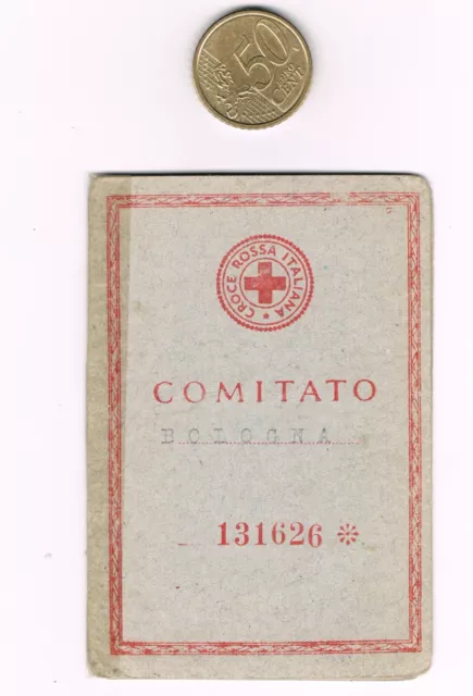 1951 Italian Red Cross Card Bologna with CRI Stamp Signature