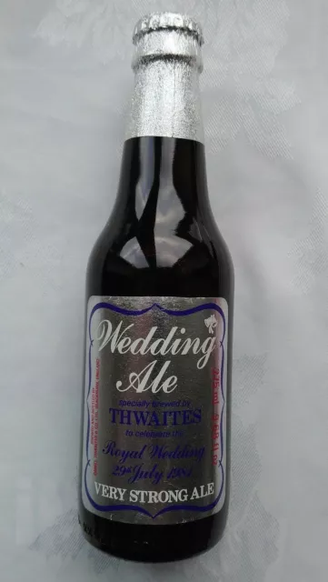 Twaites Brewery Ale Bier 275 ML Lt Ed Flasche Charles Diana Hochzeit 1981 Leere