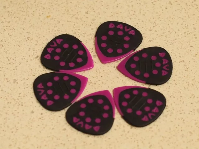 Guitar Picks Dava Purple Grip Tips x 6