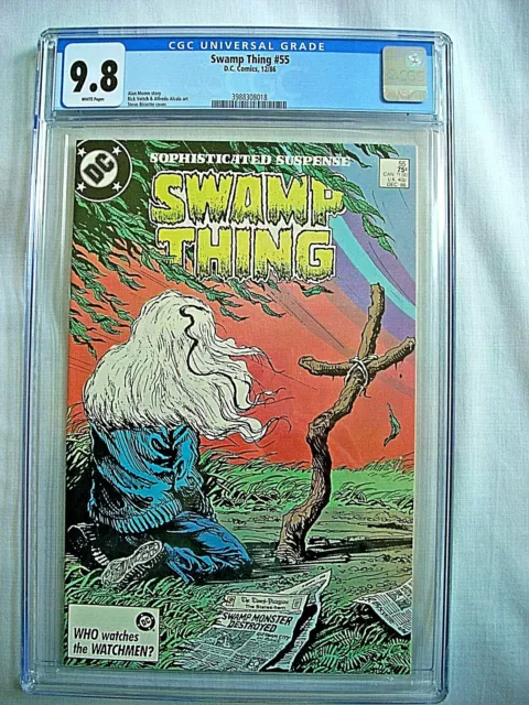 DC SWAMP THING #55 CGC 9.8 NM/MT White Pages 1986 Alan Moore Highest Grade