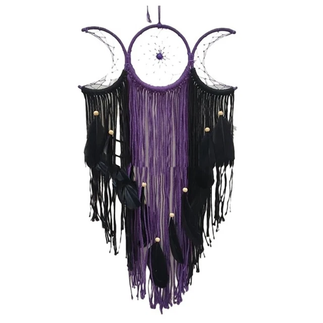 Triple Diosa Macrame Pared Boho Medio Atrapasueños Decoración Hogar Dormitorio ChicD8