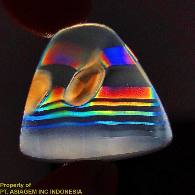 27ct 'A' Grade Rainbow IRIS AGATE ~Multi-Color Fire~ 1-of-a-kind ~100% Natural