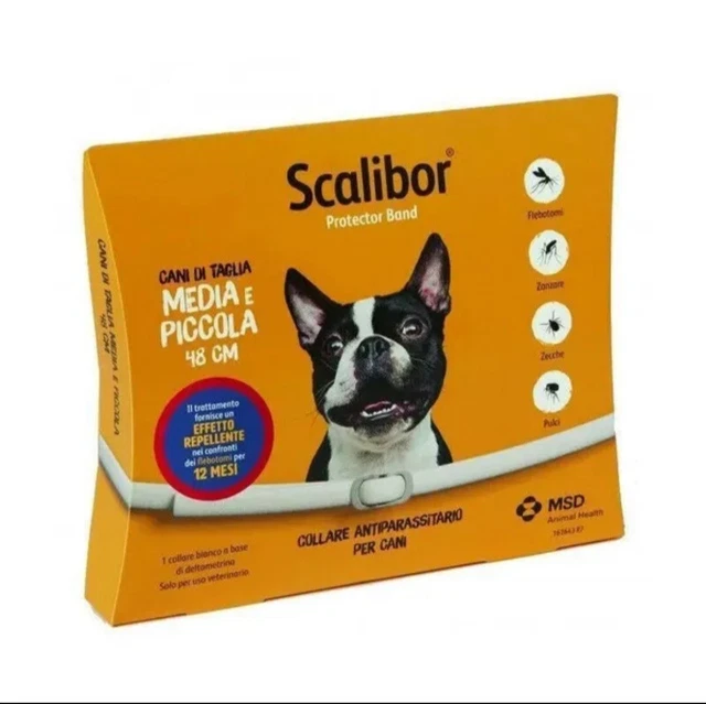 New SCALIBOR 48 cm ⇢ Collare Antiparassitario per CANI - Scadenza 2025