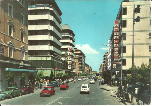 Pescara, Corso Vittorio Emanuele, V. Emanuele Main Street, Auto d'Epoca Old Cars