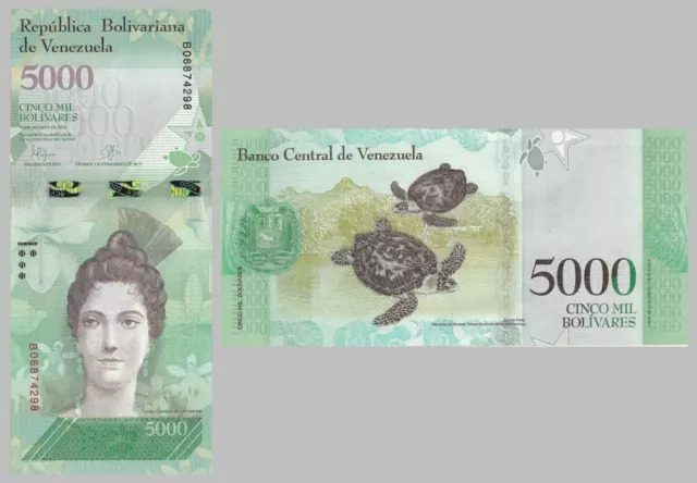 Venezuela 5000 Bolivares 2016 p97a unc.