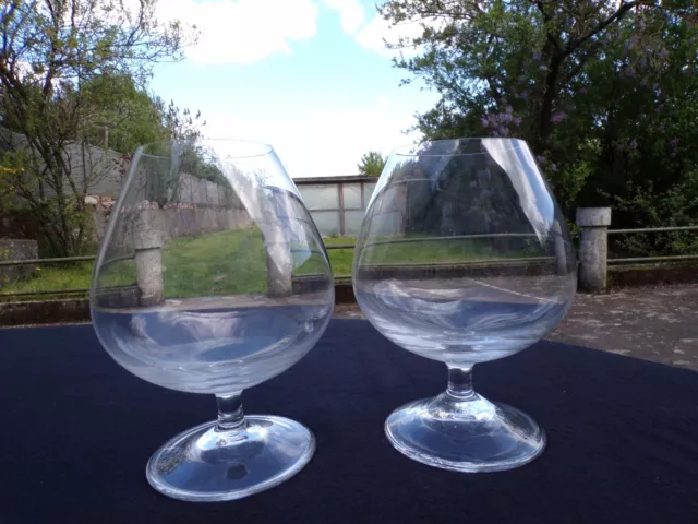 2 grand verres à cognac ou à dégustation en cristal villeroy et boch signé lot 4