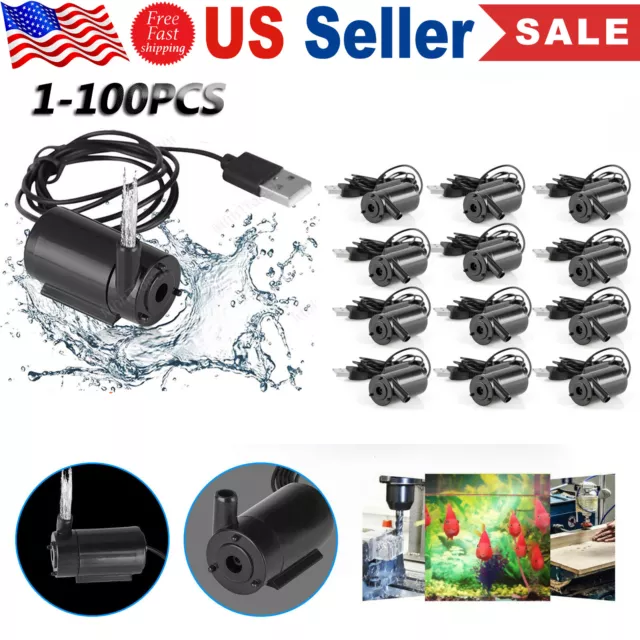 Mini Water Pump Small Mute Submersible 1M USB Cable Garden Home Fountain LOT