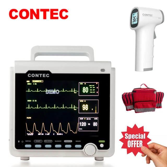 ICU CCU PATIENT Monitor Vital Signs Monitor ECG NIBP SPO2 RESP TEMP PR ...