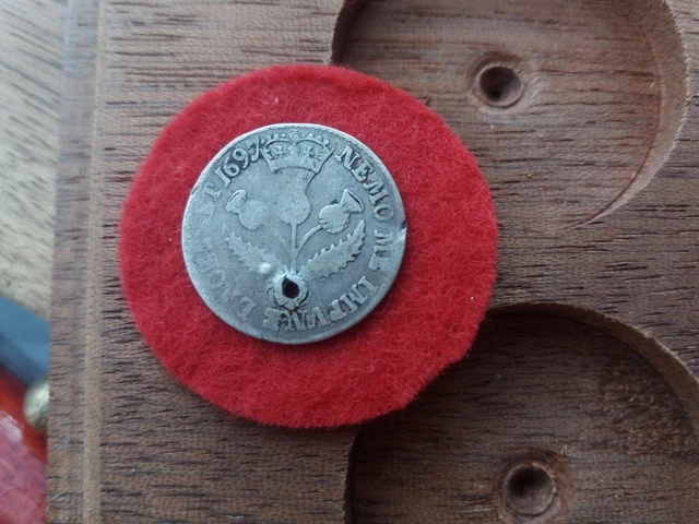 1697 William II Scotland ( III of England ) Milled Silver 5 Five Shillings R15FB 1697 William II Scotland ( III of England ) Milled Silver 5 Five Shillings R15FB