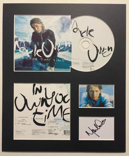 MARK OWEN - Signed Autographed - IN YOUR OWN TIME - Album Display