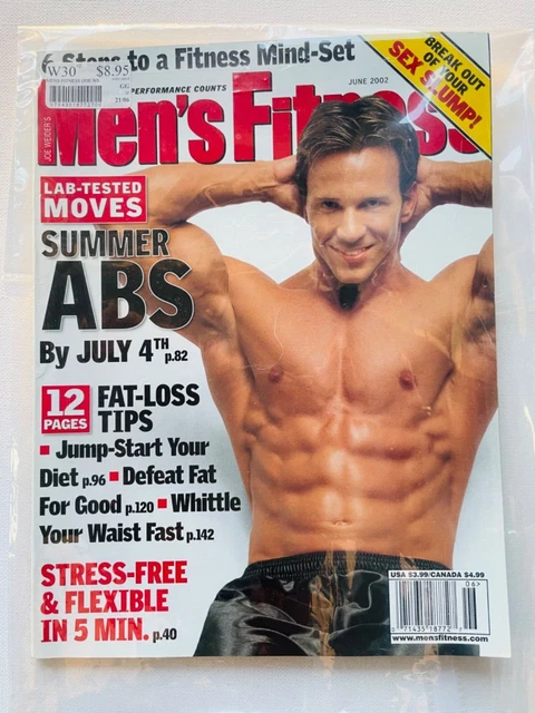 Exercise Tips Magazine MEN'S FITNESS Exercise Magazine June 2002 Fat Loss Tips (Rare) $28.85 ...