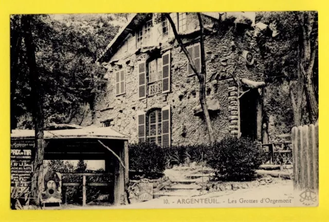 cpa ARGENTEUIL Val d'Oise GROTTE du TROU à SABLE Rue du MOULIN d'ORGEMONT Jeux
